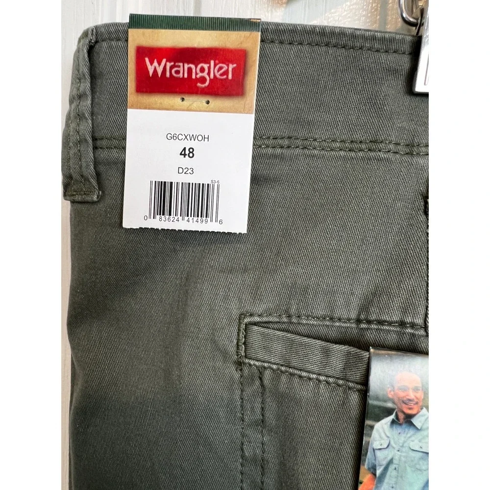 Wrangler Cargo Shorts Men 48 Green Relaxed Fit Natural Waist G6CXWOH Utility G18